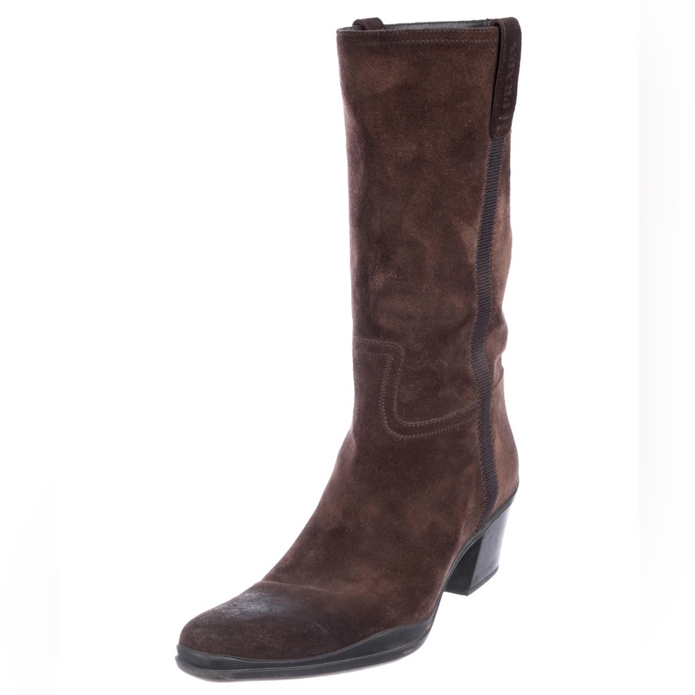 Prada Brown Heeled Boots